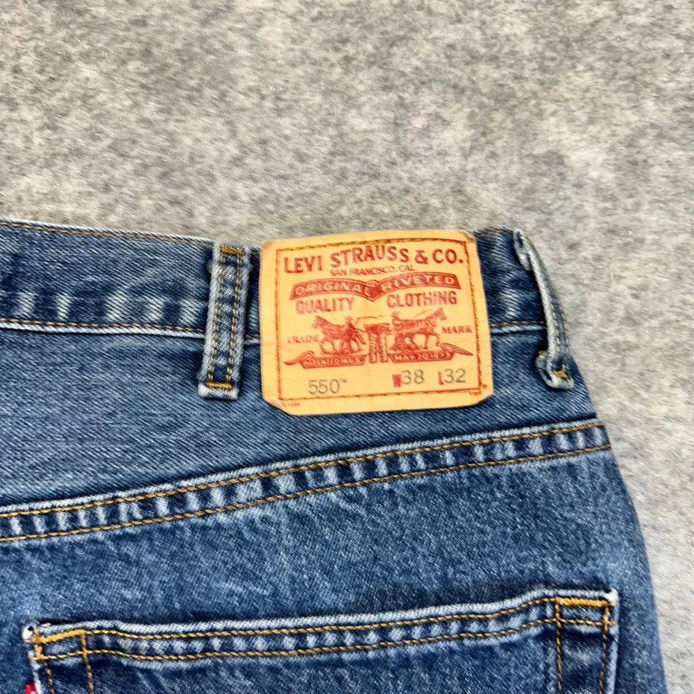 Lot of 3 Levi's 550 Relaxed Fit Jeans Mens 38x32 Blue Medium Wash Work Pants